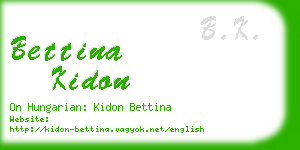 bettina kidon business card